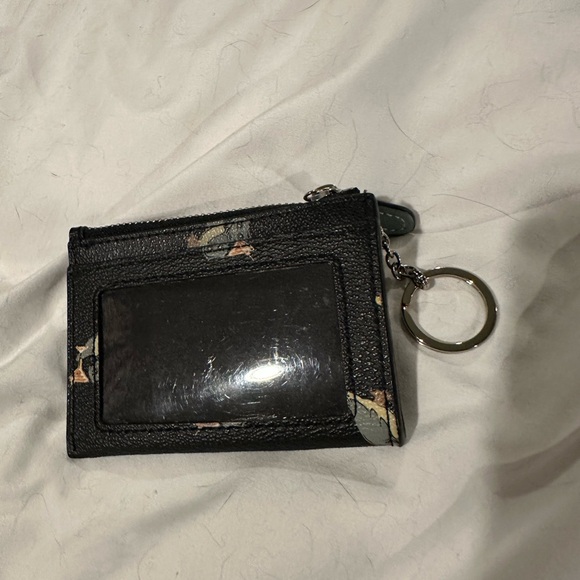 Coach Black Owl Print Keychain Pouch - Picture 2 of 2